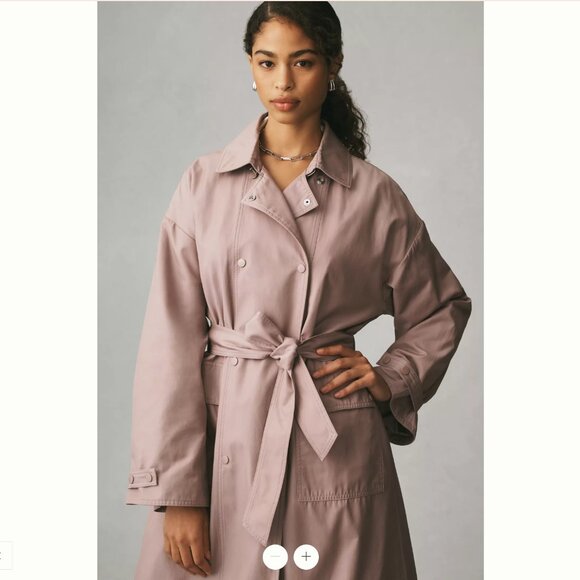 Anthropologie Maeve Oversized Trench Coat - Picture 2 of 12